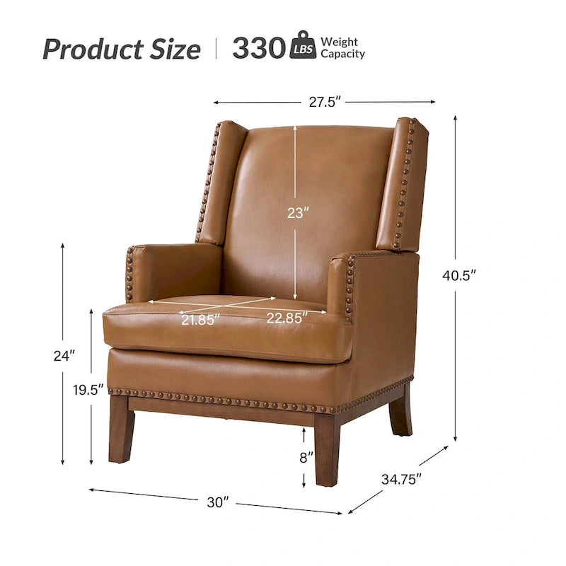 Fauteuil en cuir véritable