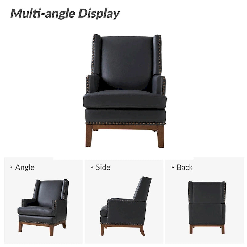 Fauteuil en cuir véritable