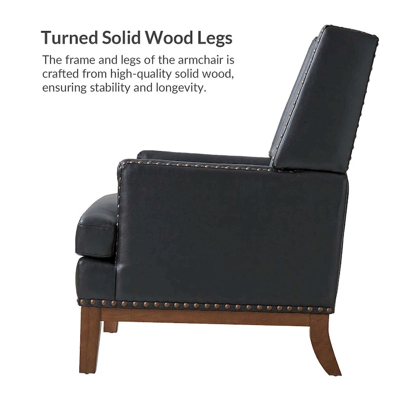 Fauteuil en cuir véritable