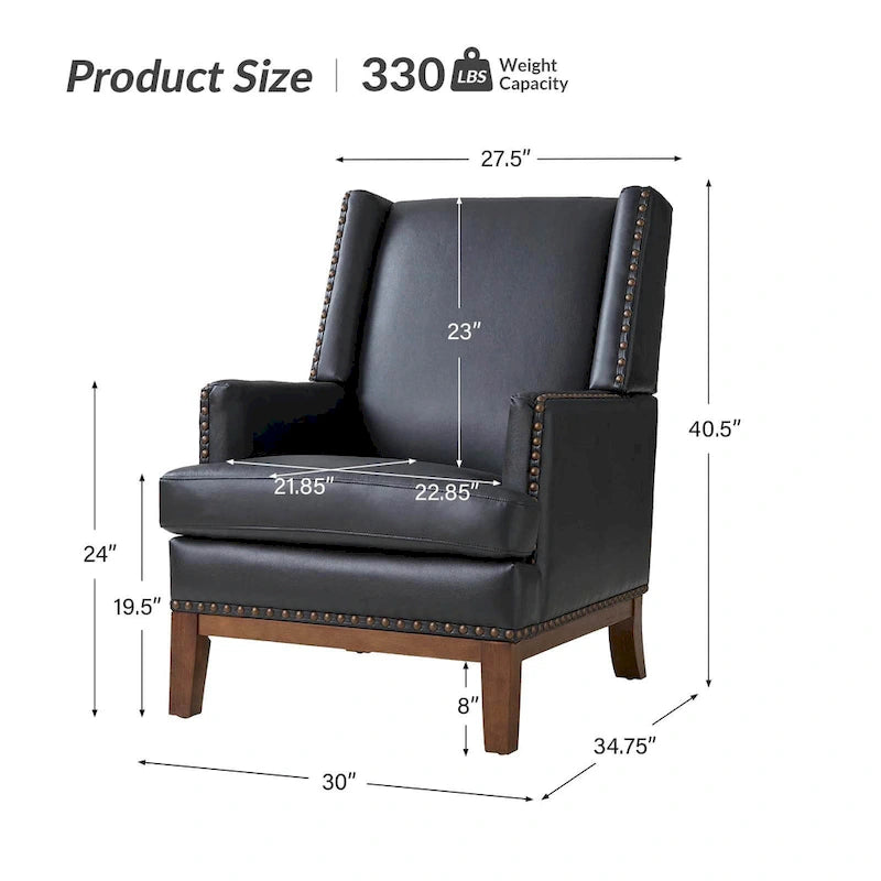 Fauteuil en cuir véritable