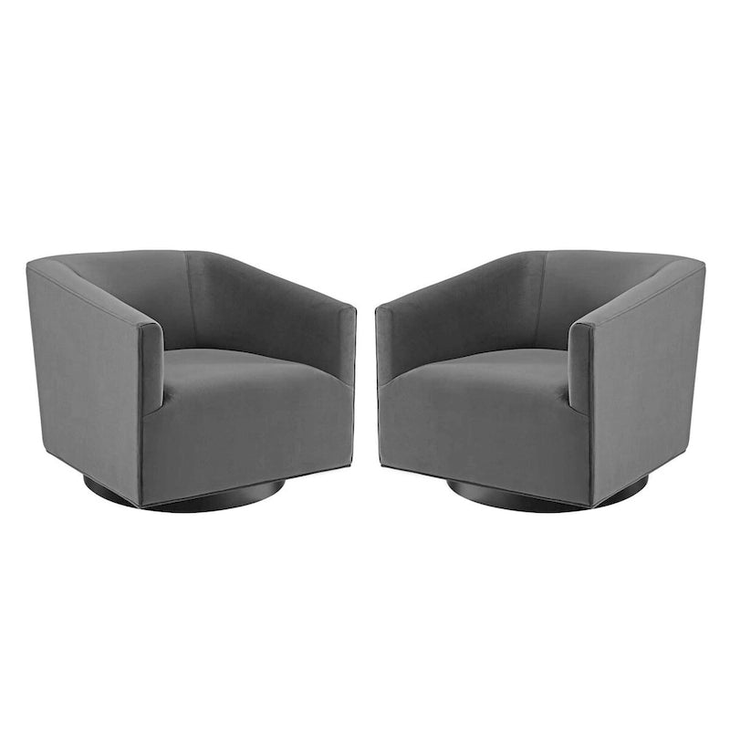 Fauteuil pivotant de haute performance en velours