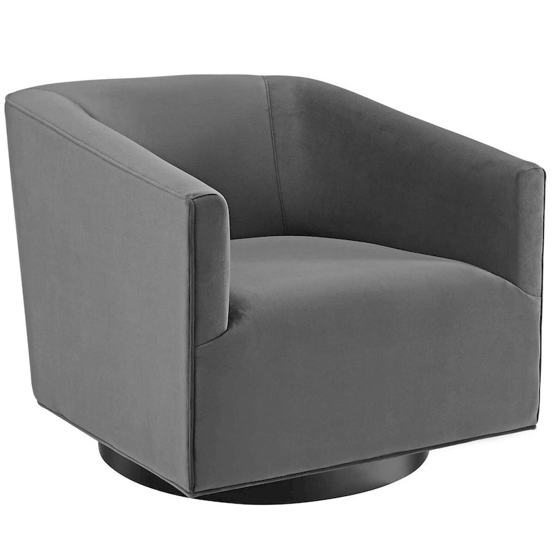 Fauteuil pivotant de haute performance en velours