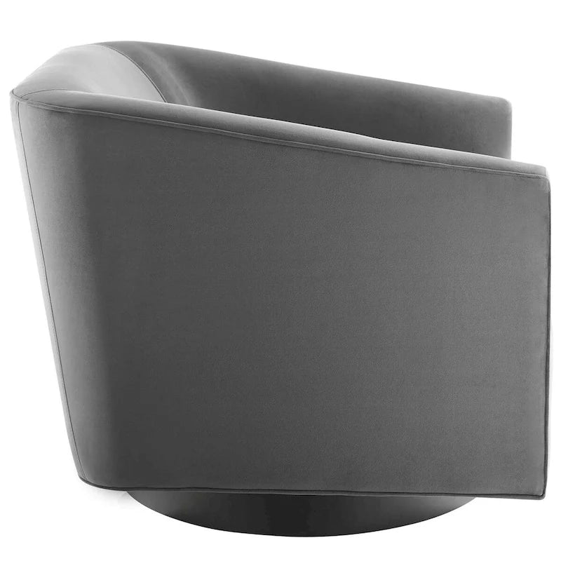 Fauteuil pivotant de haute performance en velours