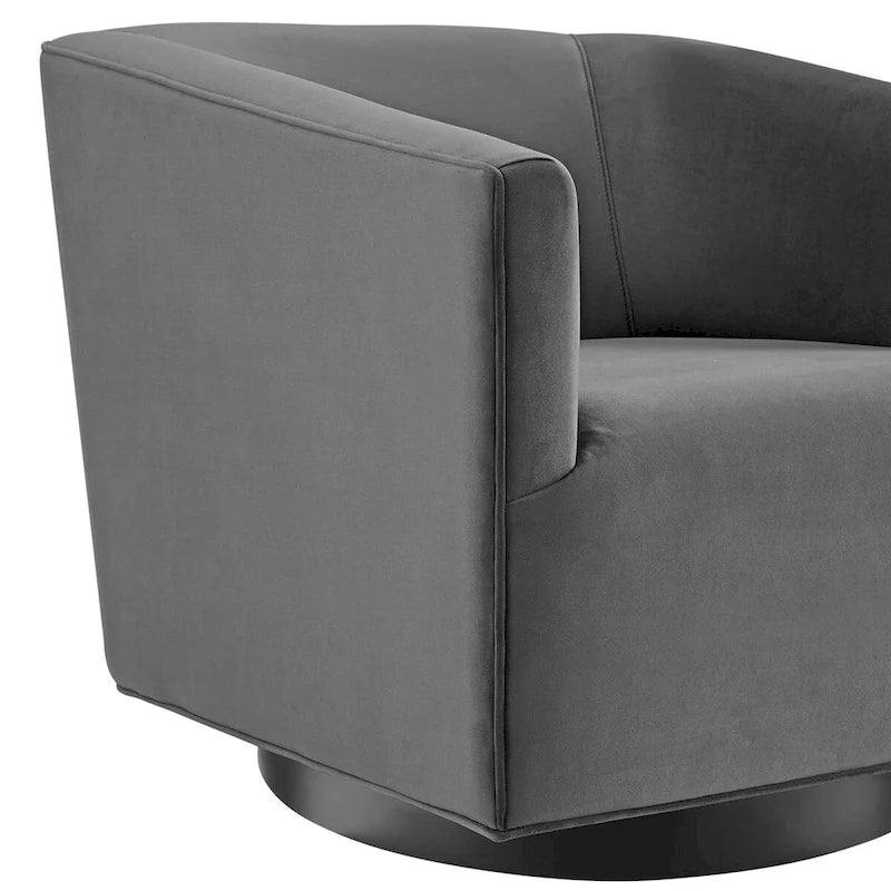 Fauteuil pivotant de haute performance en velours