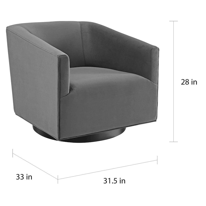 Fauteuil pivotant de haute performance en velours