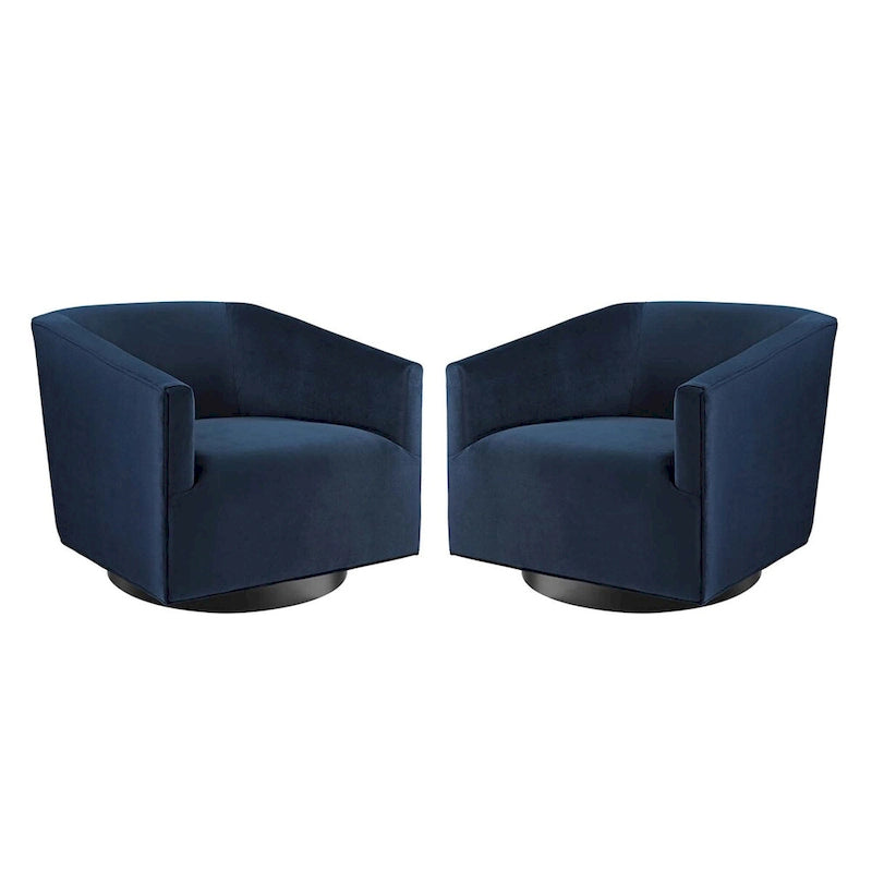 Fauteuil pivotant de haute performance en velours