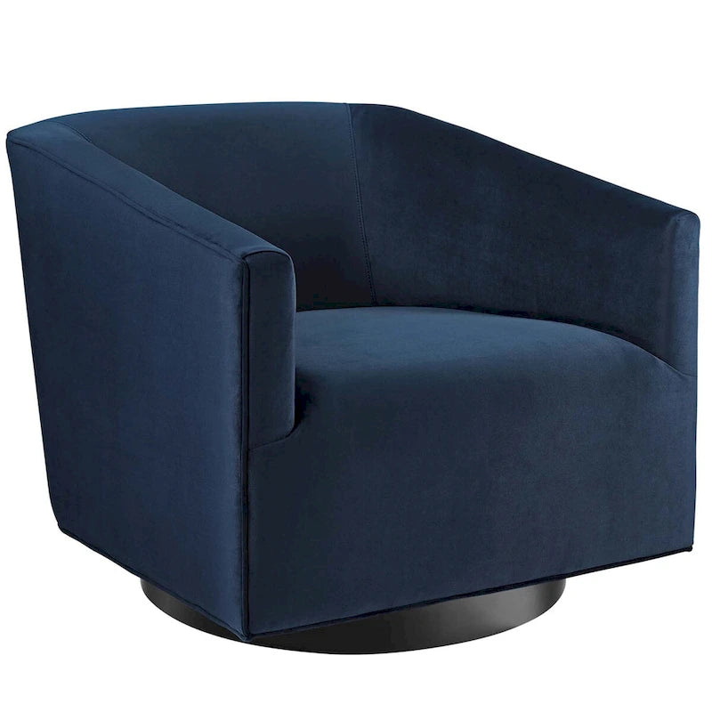 Fauteuil pivotant de haute performance en velours