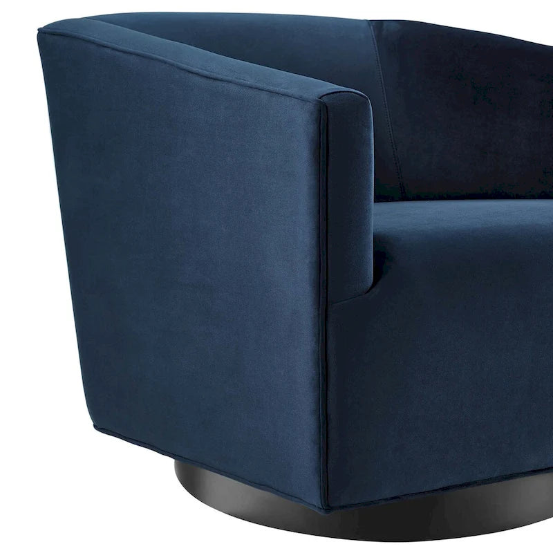 Fauteuil pivotant de haute performance en velours