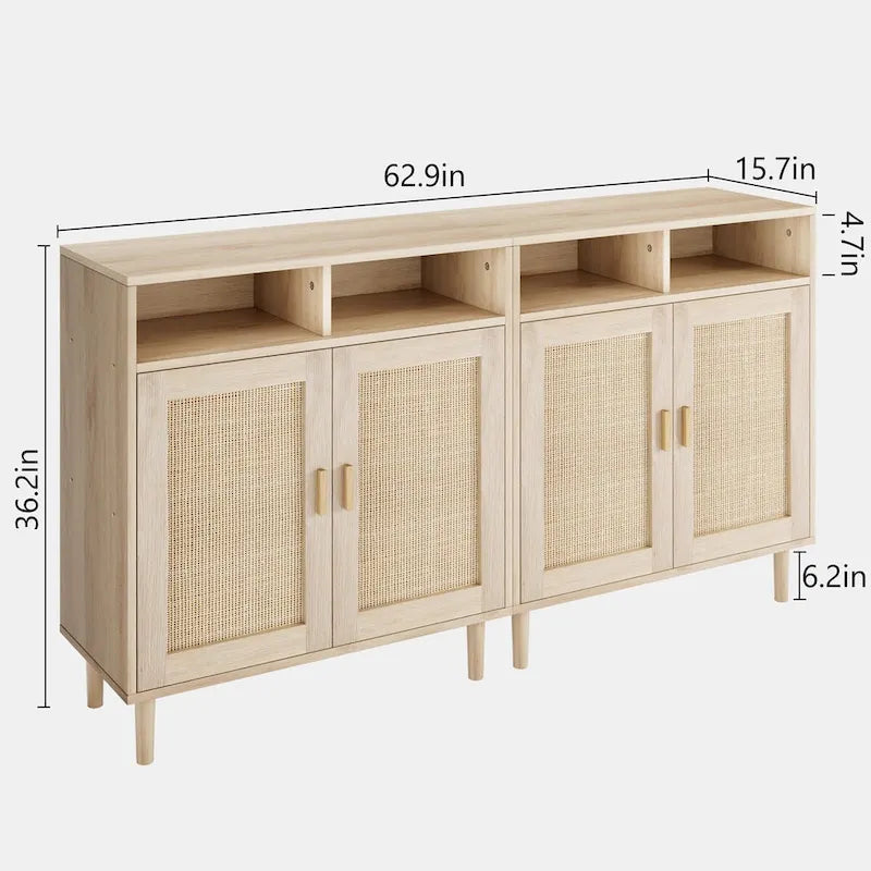 Buffet en rotin moderne