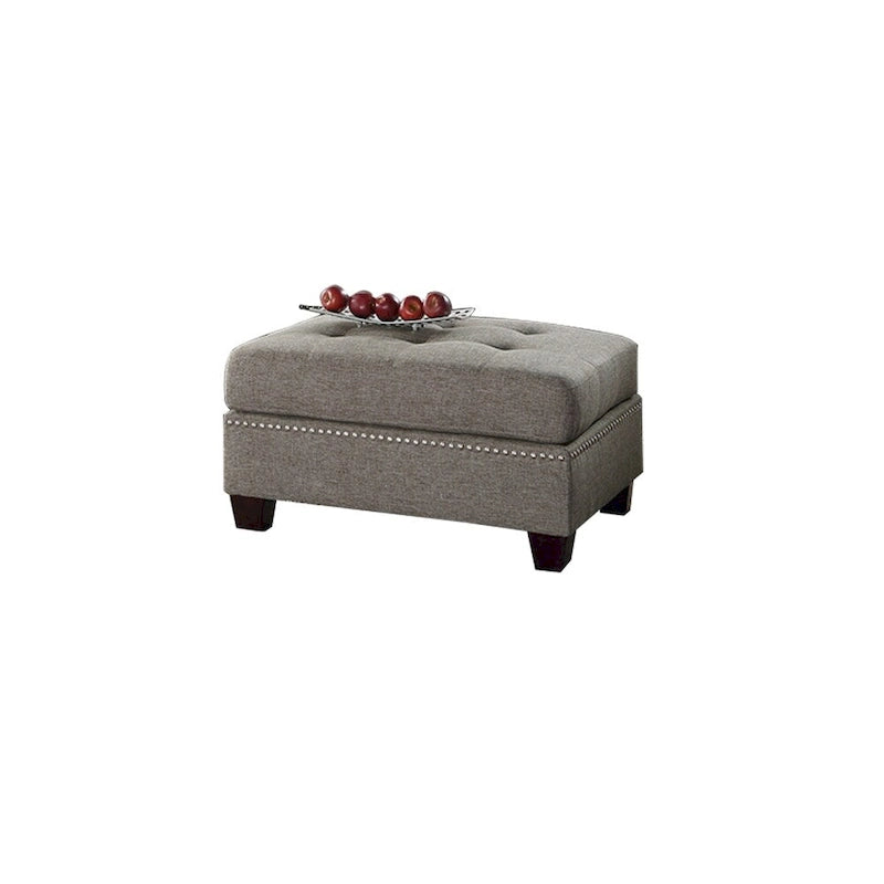 Ensemble de canapé d'angle Polyfiber avec coussin moelleux, brun clair